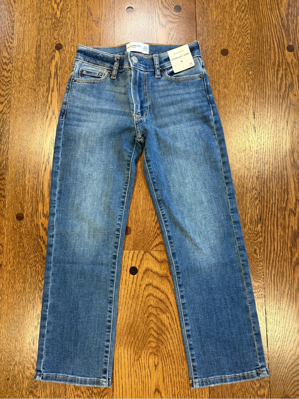 NWT Abercrombie Kids Boys Straight Jeans 7/8 Regular